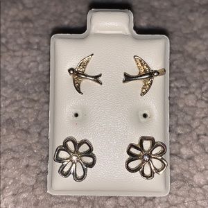 Gold Bird Studs